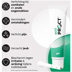 Actiproct Gel bij aambeien en jeuk tube 30 gram