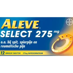 Aleve Select bij o.a. Rugpijn Spierpijn en Gewrichtspijn 12 tabletten