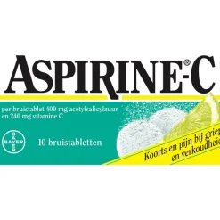 Aspirine C Bruis 400 mg bij griep en verkoudheid 10 tabletten