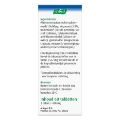 A.Vogel Solidago voor een Goede Vochthuishouding1,2* Tabletten 60 stuks