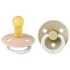 BIBS Glow in the dark Fopspeen Two Pack Natuurlijk Rubber Blush/Vanilla Maat 2
