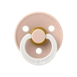 BIBS Glow in the dark Fopspeen Two Pack Natuurlijk Rubber Blush/Vanilla Maat 2