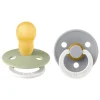 BIBS Glow in the dark Fopspeen Two Pack Natuurlijk Rubber Sage/Cloud Maat 3