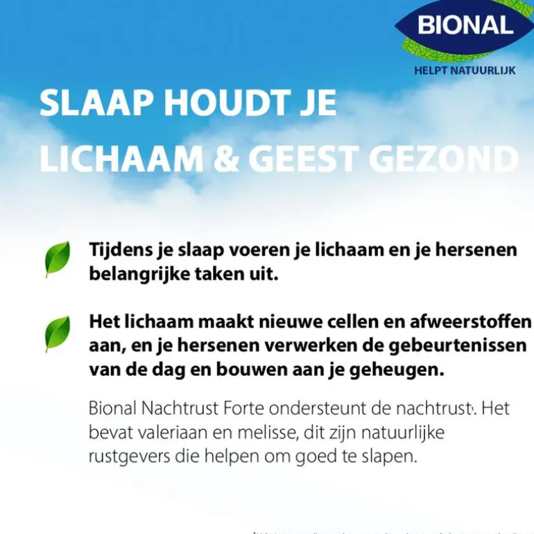 Bional Nachtrust Valeriaan Forte Capsules 60 stuks