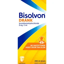 Bisolvon Hoestdrank Bij Vastzittende Hoest Voor Volwassen 8 mg/5 ml 200 ML