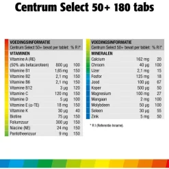 Centrum Select 50+ Multivitaminen Tabletten 180 stuks