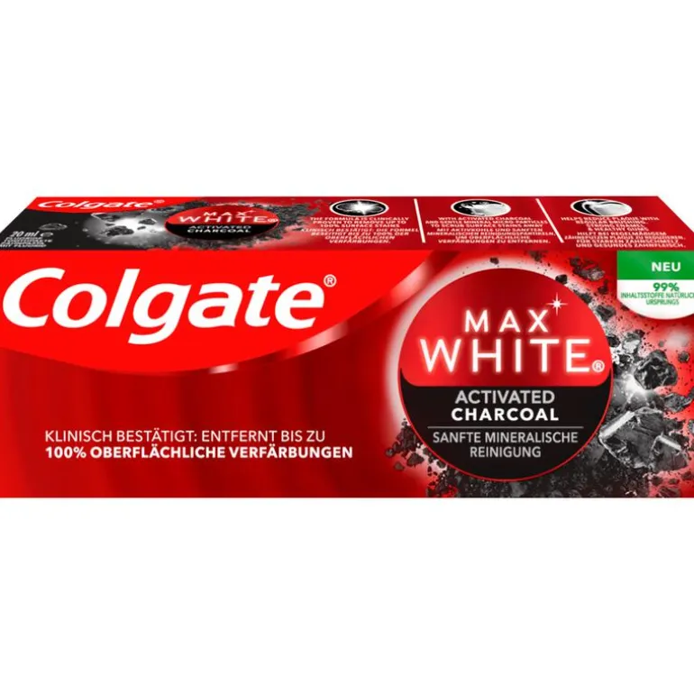 Colgate Max White Charcoal Tandpasta Mini 20 ML