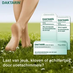 Daktarin Miconazolnitraat bij Schimmelinfecties Crème 20 MG/G 30 GR