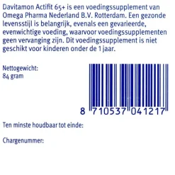 Davitamon Actifit 65+ Multivitamine 70 Stuks