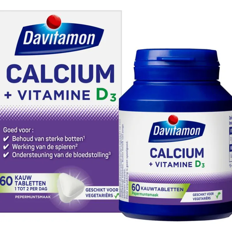 Davitamon Calcium met Vitamine D Kauwtabletten Mint