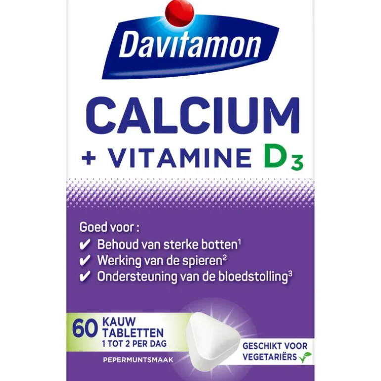 Davitamon Calcium met Vitamine D Kauwtabletten Mint
