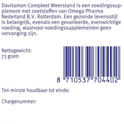 Davitamon Compleet Weerstand Vitamine C&D Bosvruchten 60 kauwtabl