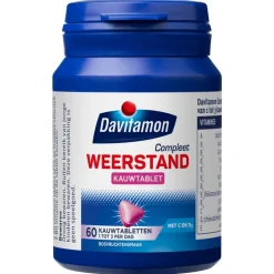 Davitamon Compleet Weerstand Vitamine C&D Bosvruchten 60 kauwtabl