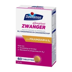Davitamon Compleet Zwanger met Extra Foliumzuur en Vitamine D3 60 Tabletten