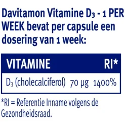 Davitamon D3 1 Per Wk - 100% Plantaardig