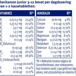 Davitamon Junior 3-12 Kauwtabletten Bananensmaak