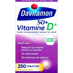 Davitamon Vitamine D 50+ Tabletjes Citroensmaak