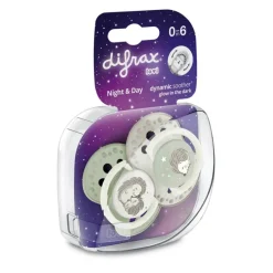 Difrax Dynamic Fopspeen 0-6M Night&Day Unisex