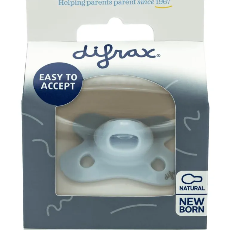 Difrax Fopspeen Natural Newborn Uni Ice BPA-vrij & geschikt voor pasgeboren baby’s