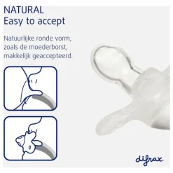 Difrax Fopspeen Naturel Earth Moonstone 0-6 Maanden