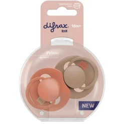 Difrax LOVI Prime Fopspeen Granola/Orange18+ maanden