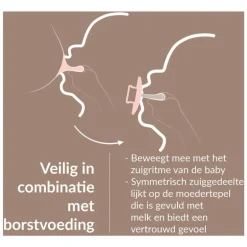 Difrax LOVI Prime Fopspeen Nude/Blush0-6 maanden