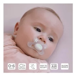 Difrax Natural Fopspeen 0-6 M Glow In The Dark