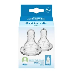 Dr. Brown’s Flesspeen 9+ Maanden Y-Cut Smalle Halsfles 2 stuks