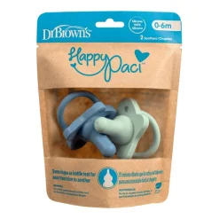 Dr. Brown's HappyPacci Fopspeen Blauw & Groen 2 stuks