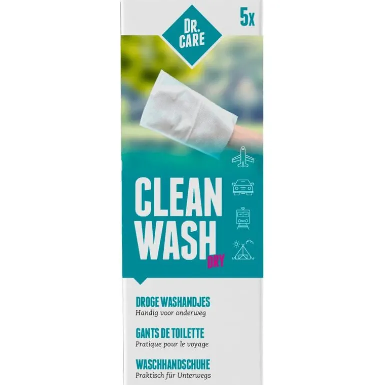 Dr. Care Clean Wash Dry Washandjes 5 ST