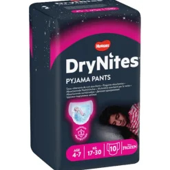 DryNites Frozen Luierbroekjes Meisjes 4 Tot 7 Jaar (17 - 30 kg) 10 stuks