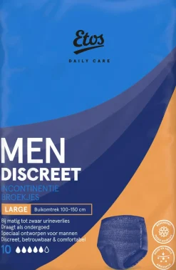 Etos Daily Care Men Discreet Incontinentiebroekjes Large 10 stuks