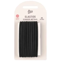Etos Elastieken Metaalvrij Zwart 10St