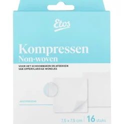 Etos Gaaskompressen 7,5 x 7,5 16 stuks