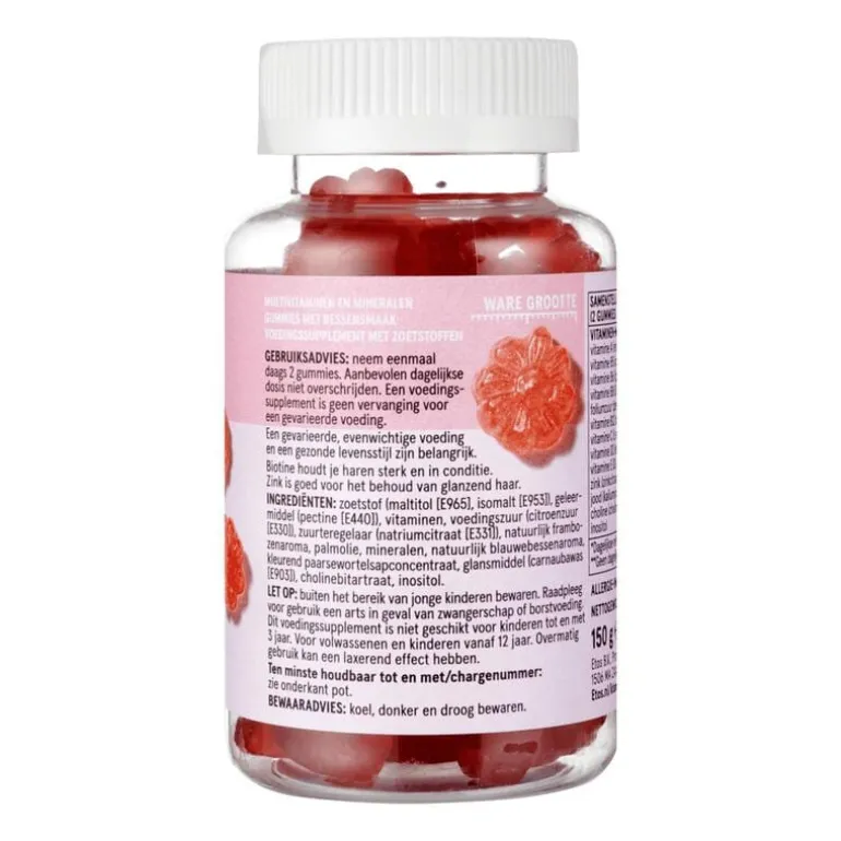Etos Hair Biotine gummies 5000μg 60 stuks