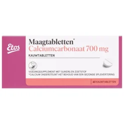 Etos Maagtabletten Calciumcarbonaat 700 mg 60 stuks