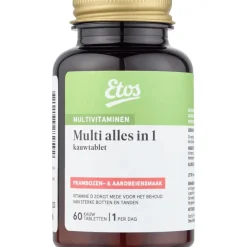 Etos Multi Alles in 1 Kauwtabletten Frambozen- & Aardbeiensmaak 60 stuks