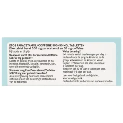 Etos Paracetamol/Coffeïne 500/50 mg 20 stuks