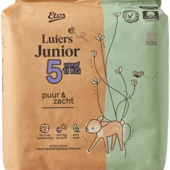 Etos Puur & Zacht Luiers Junior Maat 5 11+ kg 22 stuks