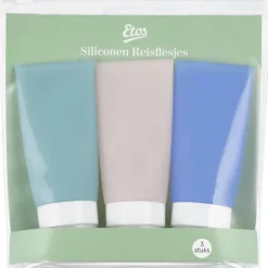 Etos Sillicone Reisflesjes 3 stuks