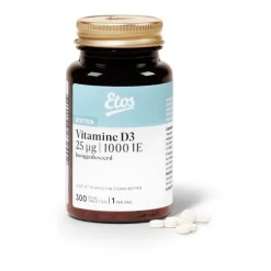 Etos Vitamine D3 25µg 1000 IE Hooggedoseerd Kauwtabletten 300 stuks