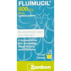 Fluimucil Bruis Bruistabletten Citroensmaak 600 mg