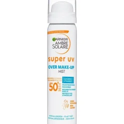Garnier Ambre Solaire Over Make-up Super UV Mist SPF50 met Glycerine, Vitamine E en Hyaluronzuur 75ml