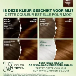 Garnier Nutrisse Crème Permanente Haarverf 4.3 Goud Middenbruin