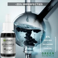 Garnier PureActive AHA + BHA Charcoal Anti-Onzuiverheden Serum 30 ML