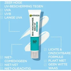 Garnier PureActive BHA + Niacinamide Daily fluid met SPF 50 40ML