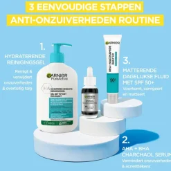 Garnier PureActive BHA + Niacinamide Daily fluid met SPF 50 40ML