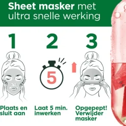 Garnier SkinActive Ampul Sheet Masker Met Watermeloen & Hyaluronzuur