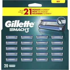 Gillette Mach3 Navulmesjes 20 Stuks