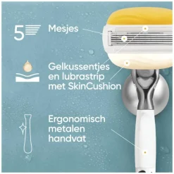 Gillette Venus Comfortglide Coconut Luipaard Scheersysteem 5 Blades plus 1 Mesje